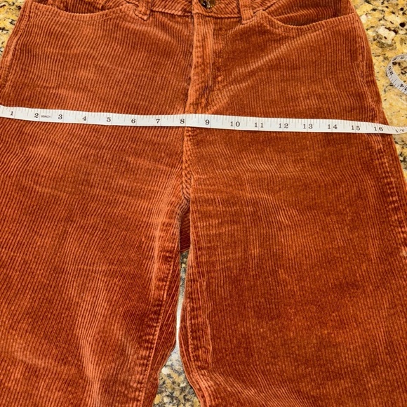 RAG POETS WOMENS SIZE 25 WAIST CROPPED CORDUROY PANTS RUST COLOR - Picture 12 of 16